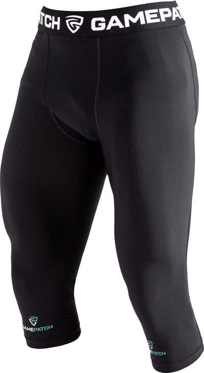 GAMEPATCH | 3/4 Compression tights | Zwart | Maat 2XL | Basketball | Handball | Urban Sports