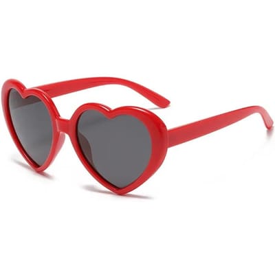 Nouveaux Lunettes de Soleil Attrayantes surdimensionnées en Forme de Cœur UV400 Mignonnes Tendance Amour Lunettes de Mode adaptées aux dames As picture
