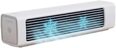 Ryoudavell - Bladeloze Torenventilator met Afstandsbediening - USB Oplaadbaar 4000mAh - 3-in-1 Wandmontage & Tafelventilator - Stille Mini Bureauventilator met 60° Oscillatie - Wit