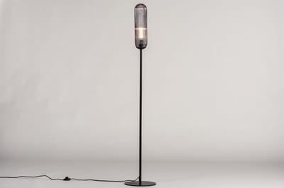 Lumidora Vloerlamp 74178 - JAMES - E27 - Zwart - Grijs - Metaal - ⌀ 10 cm