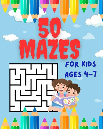 50 Leuke Puzzels en Doolhoven voor Kinderen van 4 tot 7 Jaar - Knutselboek voor Kleuters en Peuters