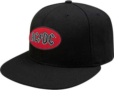 AC/DC - Oval Logo Snapback Pet - Zwart