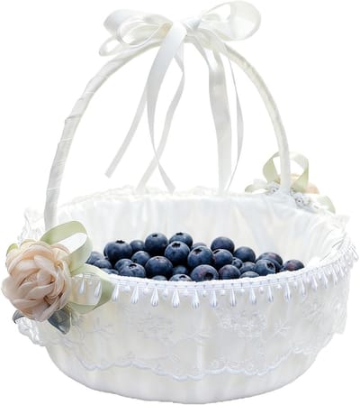 Bloemenmeisjesmand Bruiloft - Decoratieve Opbergdoos - Feestelijke Decoratie - Elegante Geweven Structuur - 242 x 104 x 104 cm - Wit