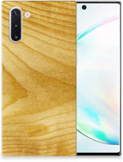 Samsung Galaxy Note 10 Bumper Hoesje Licht Hout