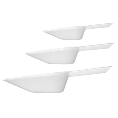 Westmark Keukenhulp voedsel doseer schepjes - kunststof - 250/125/55 ml - 3 formaten mix - wit - opstaande rand