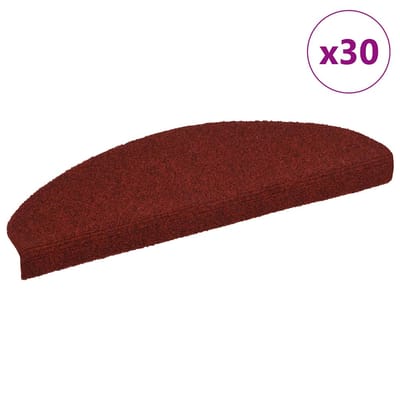 vidaXL - Trapmatten - Zelfklevend - 30 - stuks - 65x21x4 - cm - Bordeaux - Rood