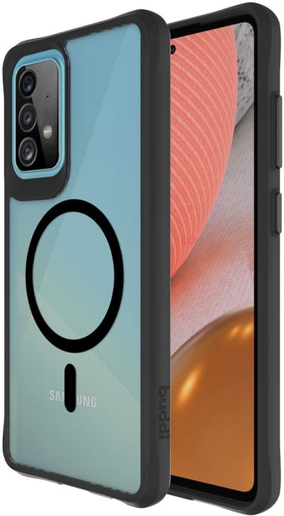 Buddi Hybrid - Hoesje Geschikt voor Samsung Galaxy A52 / A52s - Compatibel met MagSafe - Back Cover met Magneet - Magnetische Beschermhoes - Matte Zwart