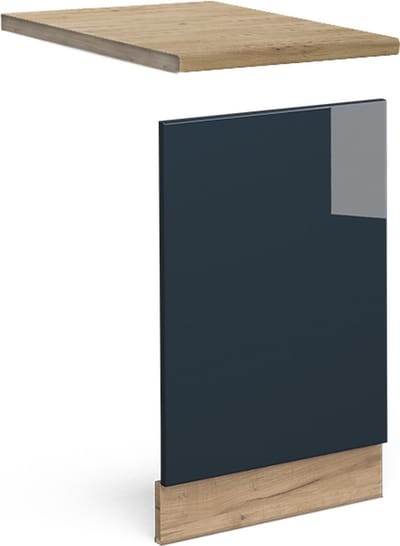 Vicco Fame-Line Keukenkasten – 45 cm, WB Eik Donkerblauw hoogglans