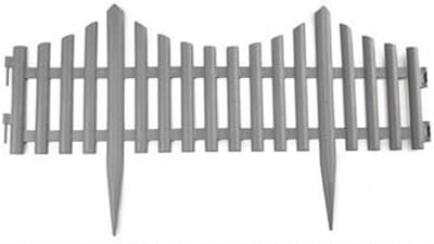 PlasticForte Flexibele borderrand/hekje - 60 cm - grijs - kunststof
