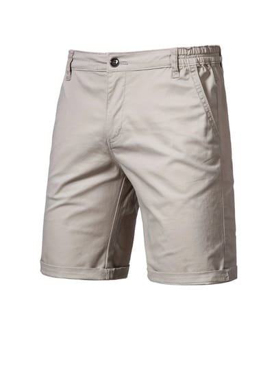 Livano Korte Broek Heren - Golfbroek - Spijkerbroek - met Zakken - Volwassenen - Jongens - Shorts - Beige - Maat S