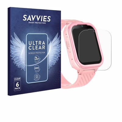 Savvies - Screenprotector voor Yuede Kids Smartwatch 1.83" - Folie Beschermfolie transparant 6 Stuks