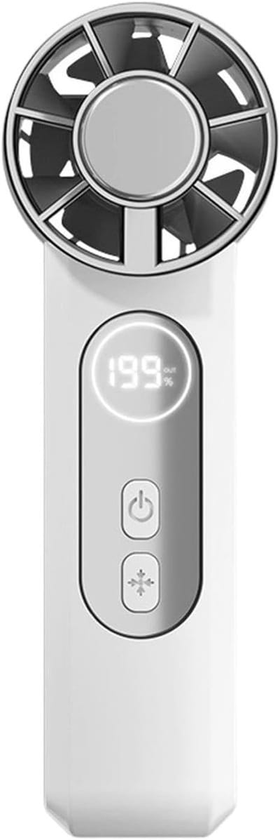 Handventilator - Draagbare Koeler - Persoonlijke Verkoeling - Afneembare Clip - 5x10x5 cm - Wit