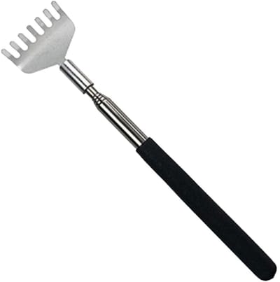TOVBMUP Rugmassage Gereedschap - Telescopische Krabber van 20 tot 68 cm - Handvormig Hoofd Zonder Scherpe Randen - Geschikt voor Rug, Hoofd en Benen - RVS - 1 Stuks