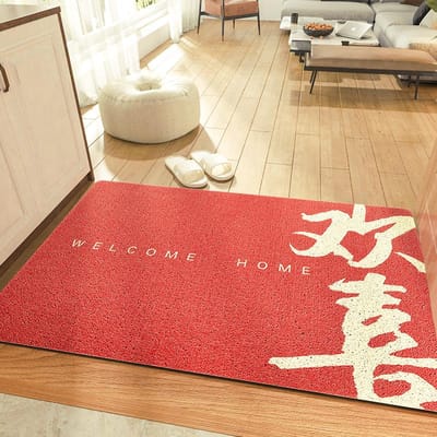 Chinees Huis Slijtvaste Stofinloop Tapijtmat Huis Feestelijk Ingang Balkondeurmat Antislip PVC Mat 45*75cm