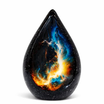 Unieke As Urn - 800ML - Teardrop - Druppel Urn - Crematie Urn - Uniek - Voor Huisdieren of Menselijk As - Crematie As - Decoratie Urn - Holy