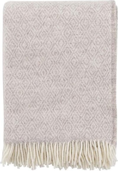Klippan STELLA - Wollen Plaid - Beige - ecru - 130x200