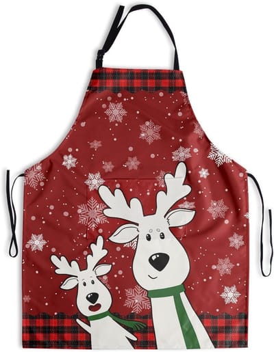 Grappige en Verstelbare Keuken Schort voor Kerstmis, Waterdicht, Ideaal voor Koken, Grillen en Feestjes