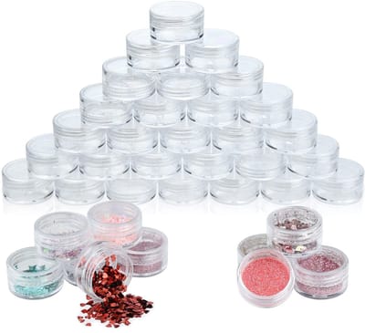 Dailygoods- Cosmetic Containers 100 Stuks - Transparante Potjes - 5ml/5g - Opbergpotjes met Deksel - Voor Cosmetica/Jewelry - Perfect voor DIY Materialen
