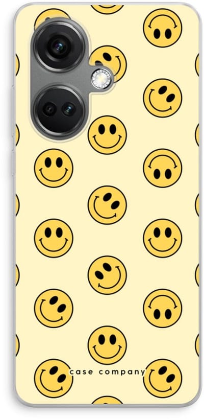 Case Company® - Hoesje geschikt voor OnePlus Nord CE 3 hoesje - Smiley N°2 - Soft Cover Telefoonhoesje - Bescherming aan alle Kanten en Schermrand