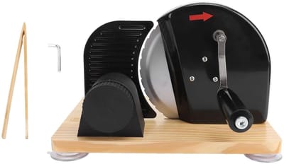 Dailygoods- Broodsnijder Handmatig - Verstelbare Dikte tot 15 mm - Ergonomische Handgreep - Stabiliteit met Zuignapvoetjes - Voor Brood, Kaas, Vleeswaren - Broodsnijmachine