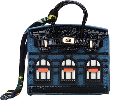 okido - Luxe Sleutelhanger - Tashanger - Case geschikt voor Apple Airpods 1/2/3/4 & Pro 2/3 - Bag Charm - Blauw - Sleutelhanger - Dames Sieraden - Bag Charmsleutelhanger - Airpods Pro 3 Hoesje
