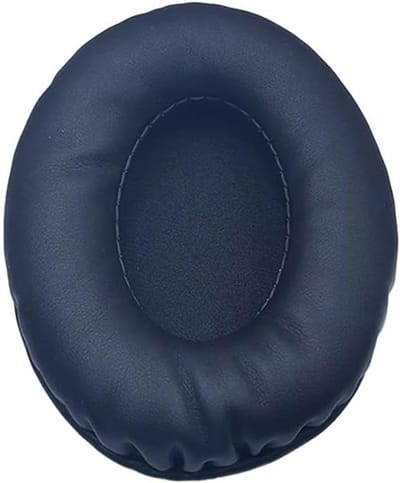 Ovale hoofdtelefoon pad van sponsleer - comfortabel en duurzaam - geschikt voor diverse hoofdtelefoons - afmetingen 75 x 95 mm