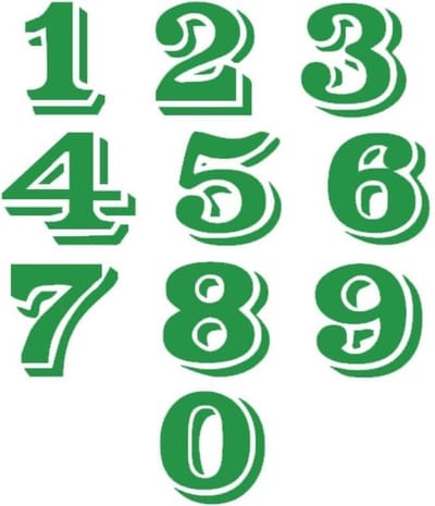 Containersticker Cijfer