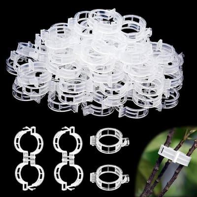 Plantensteunclips, plantenhouder, plantenhouder, clip voor tuinplanten, kunststof tuinplant, bloemenclip, clip voor veredeling in de tuin