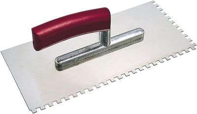 Troffel 280 x 130 mm Roestvrij Dubbelzijdig Gekarteld voor Tegellijm