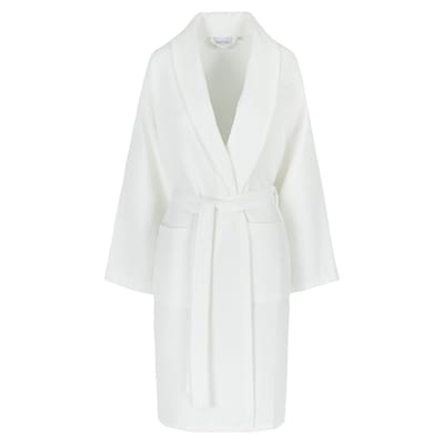 Casilin - Badjas voor Dames en Heren - Maat M - Sauna Wafelbadjas Voor Volwassen - Met riem - Katoen - Absorberend - Wasmachinebestendig - Wit