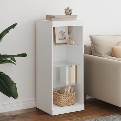 vidaXL - Dressoir - met - LED-verlichting - 41x37x100 - cm - wit