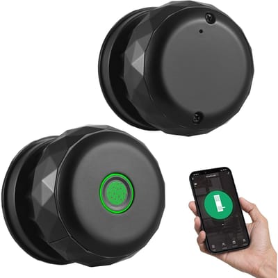 Smart Lock Sleutelloze Toegang Deurslot Vingerafdruk Deurkruk TY App Afstandsbediening BT 3-in-1 zwart