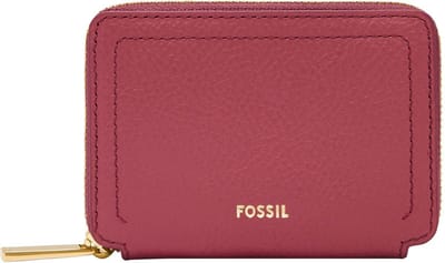 FOSSIL Kaarthoes Logan Zip Around Card Case RFID mohair Roze