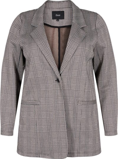 ZIZZI MADDISON, L/S, BLAZER Dames Blazer - Brown - Maat 42