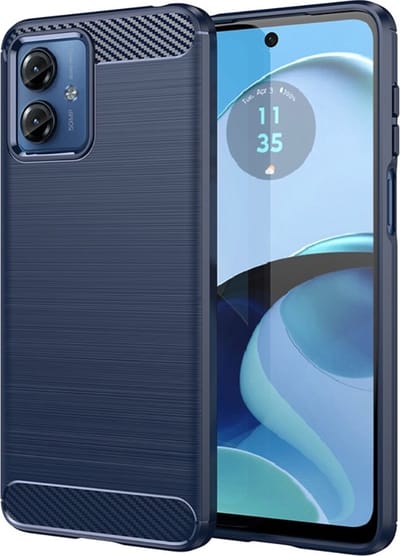 Coverup Hoesje - Geschikt voor Motorola Moto G14 Hoesje - Coverup Armor Brushed TPU Back Cover - Blauw