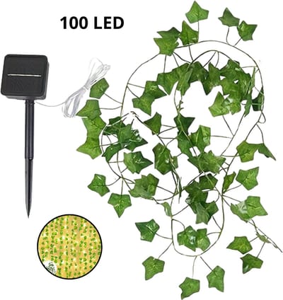 Nivard Klimop Slinger - Met Led Lichtjes - Met Lichtjes - Klimop Kunstplant - Plant Slinger - Hangplant Kunstplanten - Fairy Lights - Bedroom - Nep Klimop - 10 Meter - Bed