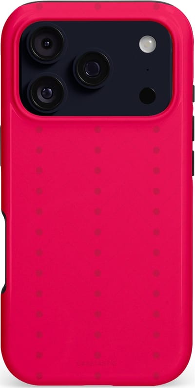 Casetastic hoesje geschikt voor Apple iPhone 17 Pro - MagSafe - Dubbellaagse bescherming - Ritmisch rood - Fashion Case - Rood