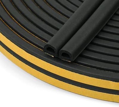 Dichtingsband voor Deuren en Ramen - Geluidsisolatie, Anti-Collisie Rubber Foam Strip, 6 meter Lang en Zwart