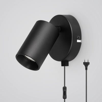 Wandlamp Binnen met Snoer - Wandlamp met Stekker voor Binnen - met Dimbare Schakelaar - Industrieel en Vintage - Slaapkamer Bedlampje - modern