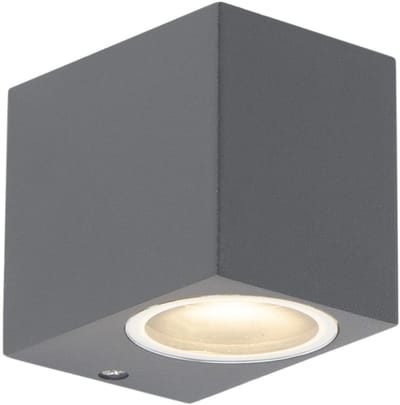QAZQA baleno - Moderne Wandlamp Up Down voor buiten - 2 stuks - D 90 mm - Donkergrijs - Buitenverlichting