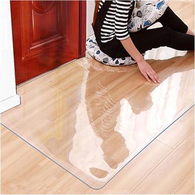 Bureaustoelmat PVC - Vloerbeschermer - Vloeren Beschermen - Waterdicht Transparant - 39.5 x 78 Inch - Helder