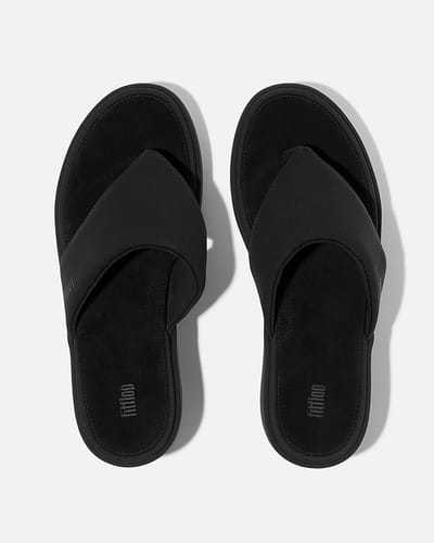 FitFlop Platfforms Wedge Toe-Post Sandals Dames Slippers - Zwart