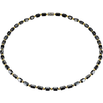 Collier hématite de thérapie magnétique à la mode, bijoux accessoire délicat pour femmes et hommes black