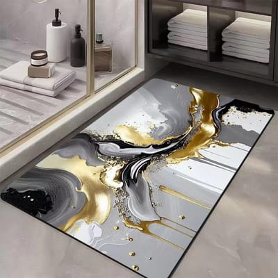 Licht Luxe Marmer Diatomeeënaarde Mat Badkamer Toilet Toilet Voor De Deur Absorberend Antislip Sneldrogende Mat 50*80cm