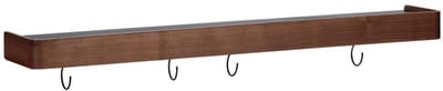 Protopia Dan-Form wandplank met haken 9 haken fineer walnoot.