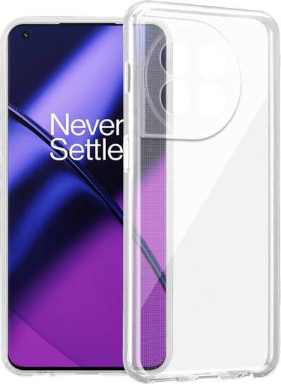 Cadorabo Hoesje geschikt voor OnePlus 11 5G in VOLLEDIG TRANSPARANT - Beschermhoes gemaakt van flexibel TPU Silicone Case Cover