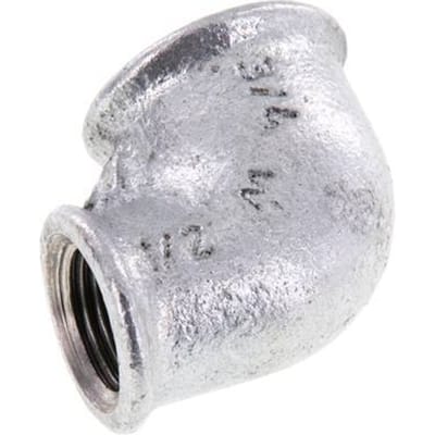 Rp 3/4'' x Rp 1/2'' Verzinkt Gietijzeren L-Fitting 90graden 25 Bar [5 Stuks]