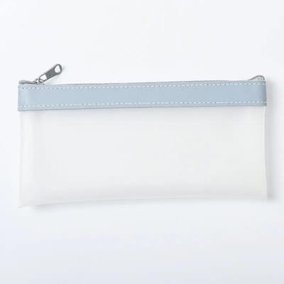 Eenvoudige Transparante Leren Etui Koreaanse Mode Ins Etuis Kantoorbenodigdheden Organizer Etui School Pennen Etui
