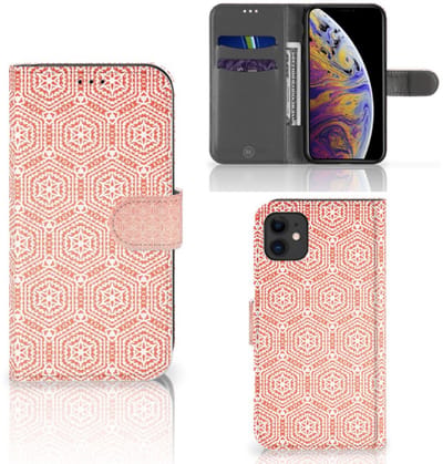 Boekhoesje voor Apple iPhone 11 Telefoon Hoesje Pattern Orange