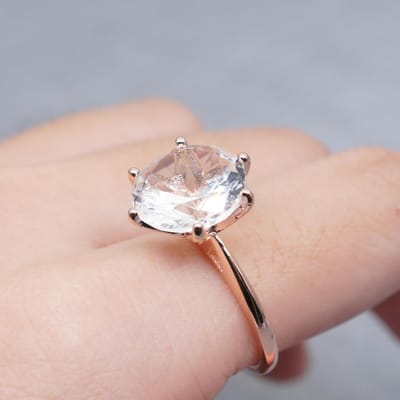Nieuwe Simulatie Karaat Zesklauw Zirconia Ring Europese en Amerikaanse Schoonheid Acht Harten en Acht Pijlen Zirconia Huwelijksgeschenk 6 white